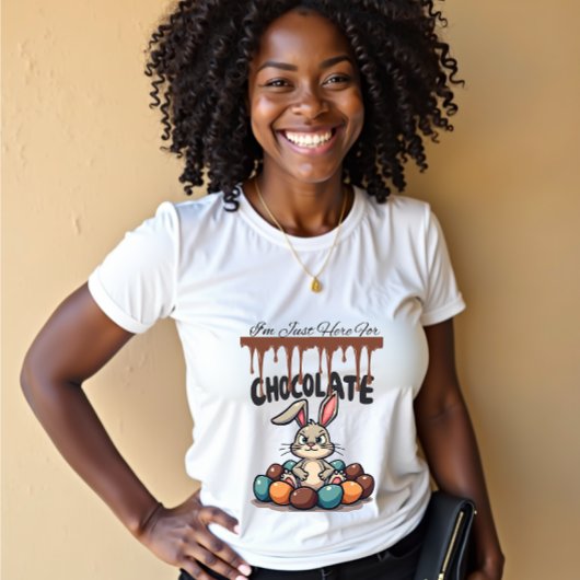 Ik ben hier alleen voor de chocolade: paashaas Tri-Blend shirt