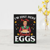 Ik ben hier alleen voor de deviled eggs grap Trump Kaart (Gele Bloem)