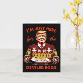 Ik ben hier alleen voor de deviled eggs grappig Tr Kaart (Gele Bloem)
