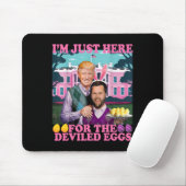 Ik ben hier alleen voor de deviled eggs, grappige muismat (Met muis)