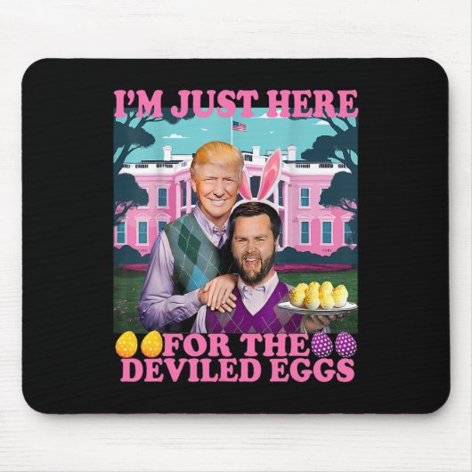 Ik ben hier alleen voor de deviled eggs, grappige muismat (Voorkant)