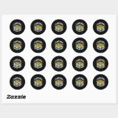 Ik ben hier alleen voor de deviled eggs, grappige ronde sticker (Vel)