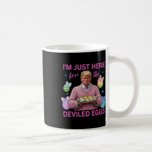 Ik ben hier alleen voor de duivelse eieren Funny T Koffiemok