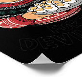 Ik ben hier alleen voor de duivelse eieren grappig poster (Hoek)