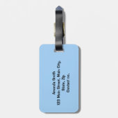 Ik ben hier alleen voor de grappige tapas bagagelabel (Achterkant verticaal)