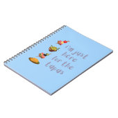 Ik ben hier alleen voor de grappige tapas notitieboek (Linkerzijde)