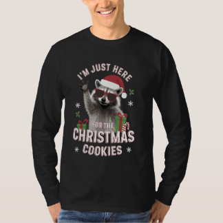 Ik ben hier alleen voor de kerstkoekjes Grappige K T-shirt