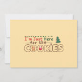 Ik ben hier alleen voor de kerstkoekjes Kerstkaart (Voorkant)
