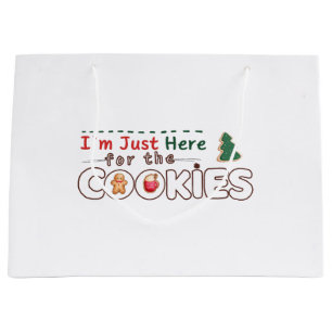 Ik ben hier alleen voor de koekjes cadeautas