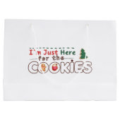 Ik ben hier alleen voor de koekjes cadeautas (Achterkant)