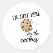 Ik ben hier alleen voor de koekjes Funny Sticker (Voorkant)