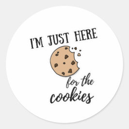 Ik ben hier alleen voor de koekjes Funny Sticker