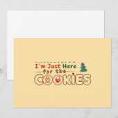 Ik ben hier alleen voor de koekjes Kerstkaart (Voorkant / Achterkant)