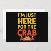 Ik ben hier alleen voor de krab grappige voedsel l kaart (Voorkant / Achterkant)