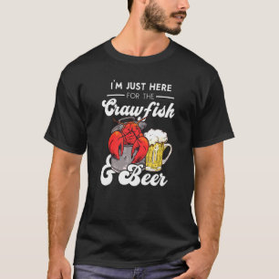 Ik ben hier alleen voor de langoesten en drank Caj T-shirt