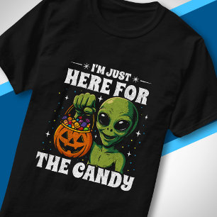 Ik ben hier alleen voor de lekkernijen Grappige Al T-shirt