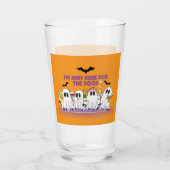 Ik ben hier alleen voor de leuke Halloween boeken Glas (Achterkant)