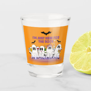 Ik ben hier alleen voor de leuke Halloween boeken Shot Glas