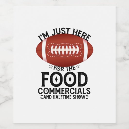 Ik ben hier alleen voor de levensmiddelenhandel en wijn etiket (Enkel label)