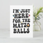 Ik ben hier alleen voor de Matzo-ballen Grappig Ha Kaart (Staand voorkant)