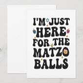 Ik ben hier alleen voor de Matzo-ballen Grappig Ha Kaart (Voorkant / Achterkant)