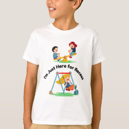 Ik ben hier alleen voor de pauze | Grappige kinder T-shirt