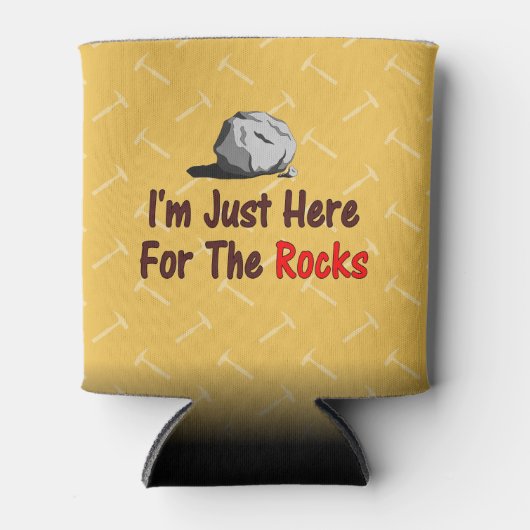 Ik ben hier alleen voor de rotsen blikjeskoeler (Voorkant)