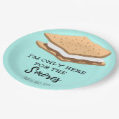 Ik ben hier alleen voor de S'mores. Papieren Bordje (Gekanteld)