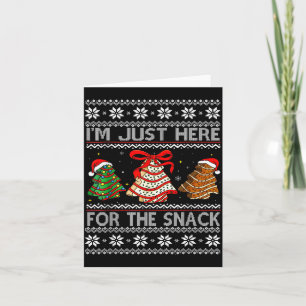 Ik ben hier alleen voor de snack kersttaarten Debb Kaart