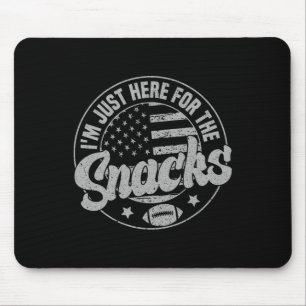 Ik ben hier alleen voor de snacks American Footbal Muismat
