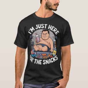 Ik ben hier alleen voor de snacks - Funny Gym T-shirt