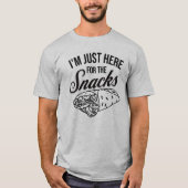 Ik ben hier alleen voor de Snacks Funny Party T-shirt (Voorkant)