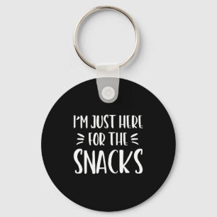 Ik ben hier alleen voor de snacks grapje voor kind sleutelhanger
