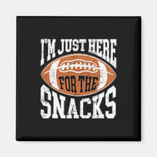 Ik ben hier alleen voor de snacks Grappig voetbal  Magneet