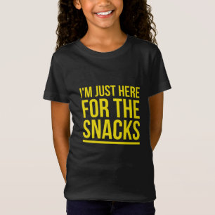 Ik ben hier alleen voor de snacks grappige footbal t-shirt