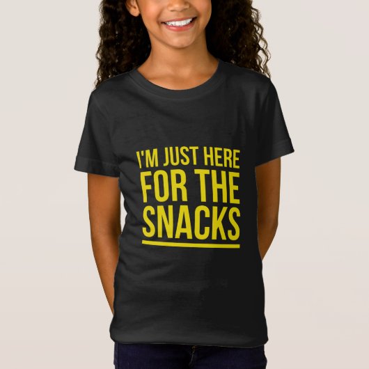 Ik ben hier alleen voor de snacks grappige footbal t-shirt (Voorkant)