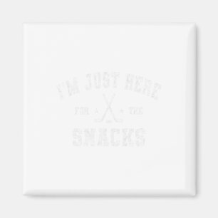 Ik ben hier alleen voor de snacks Hockey Zus Vader Magneet