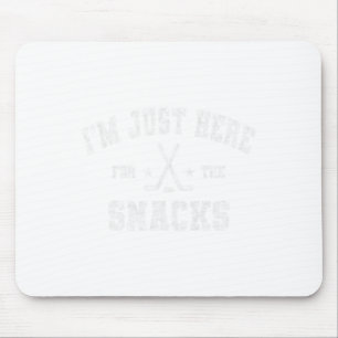 Ik ben hier alleen voor de snacks Hockey Zus Vader Muismat