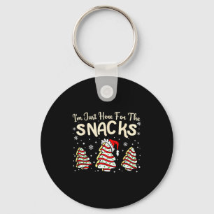 Ik ben hier alleen voor de snacks Kersttaarten Deb Sleutelhanger