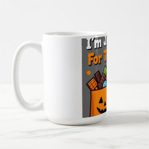 Ik ben hier alleen voor de snoep Grappige Hallowee Koffiemok