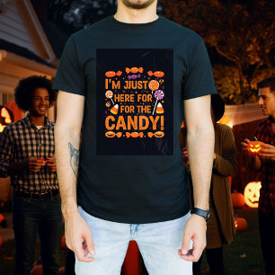 Ik ben hier alleen voor de snoepjes! Cool Hallow T-shirt