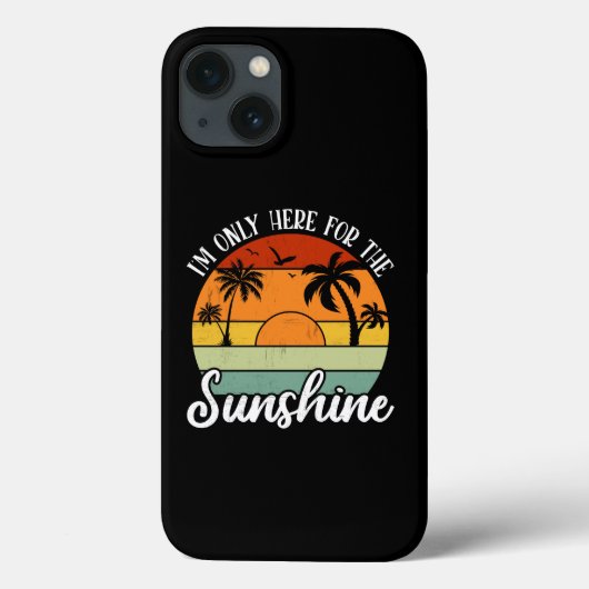Ik ben hier alleen voor de Sunshine, Summer Vibes Case-Mate iPhone Case (Achterkant)