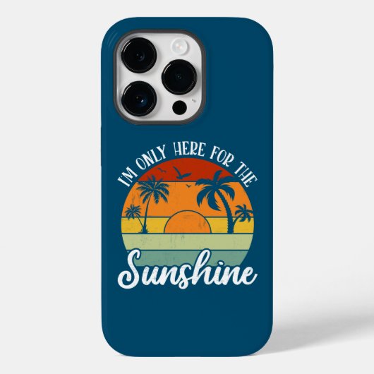 Ik ben hier alleen voor de Sunshine, Summer Vibes Case-Mate iPhone Case (Achterkant)