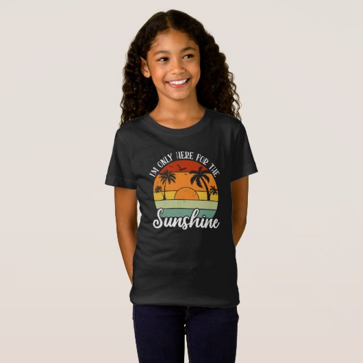 Ik ben hier alleen voor de Sunshine, Summer Vibes T-shirt (Voorkant volledig)