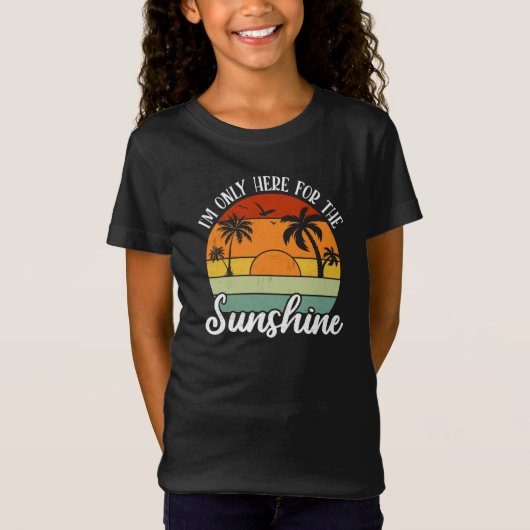 Ik ben hier alleen voor de Sunshine, Summer Vibes T-shirt (Voorkant)