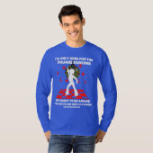 Ik ben hier alleen voor de vierkante dansende Danc T-shirt (Voorkant volledig)