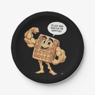 IK BEN HIER ALLEEN VOOR DE WAFELS PAPIEREN BORDJE