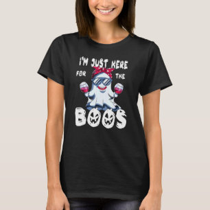 Ik ben hier alleen voor de wijnglazen van Boos Win T-shirt