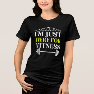 Ik ben hier alleen voor fitness Tri-Blend shirt