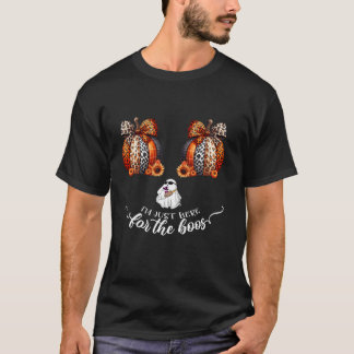Ik ben hier alleen voor het boek Leopard Pumpkin F T-shirt